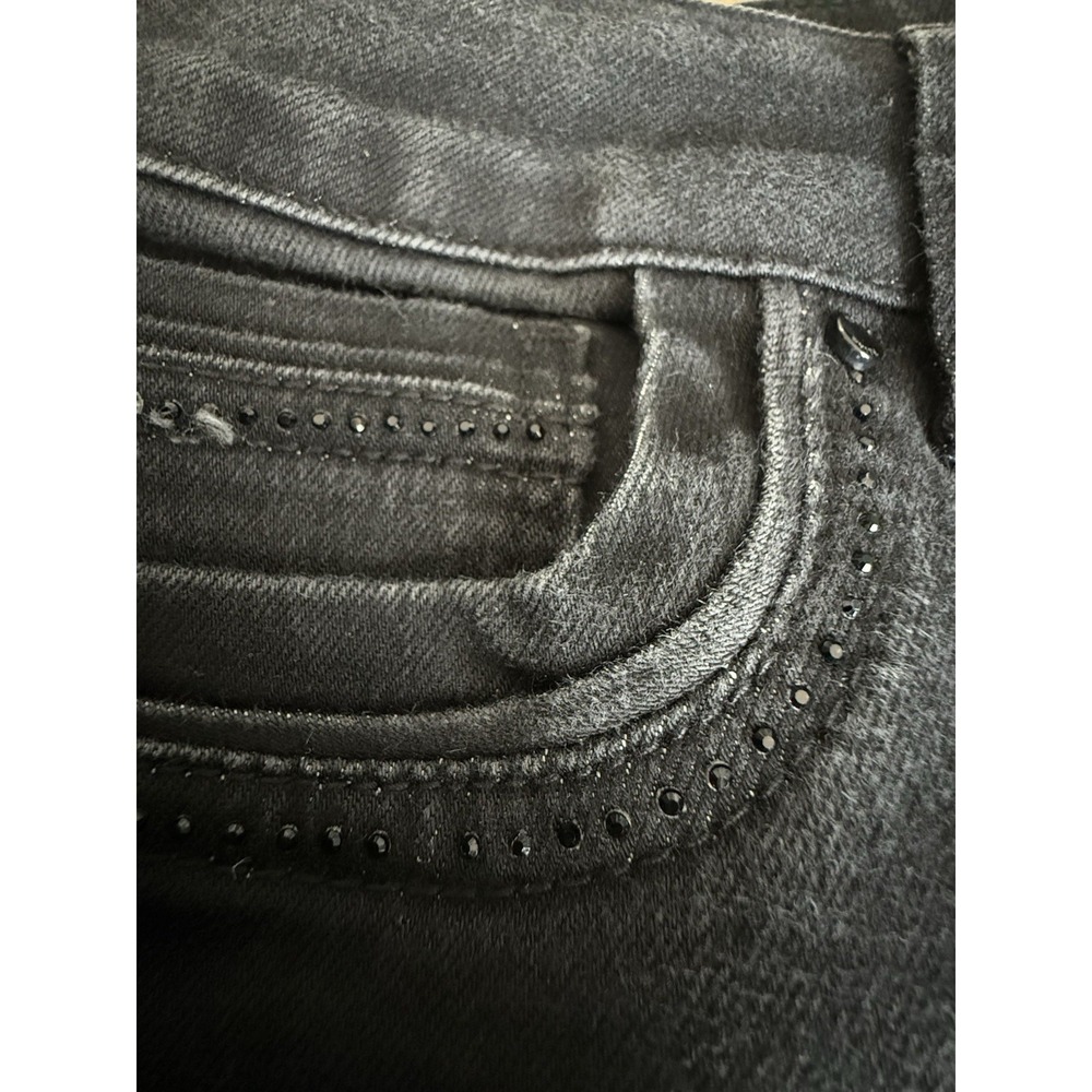 White House Black Market Women's Jeans Bedazzled Pockets 6R Skinny Flare - Picture 7 of 9